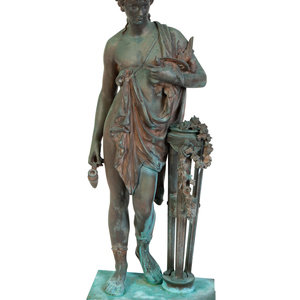 Appraisal: A Grand Tour Bronze Sculpture of Apollo TH CENTURY Height