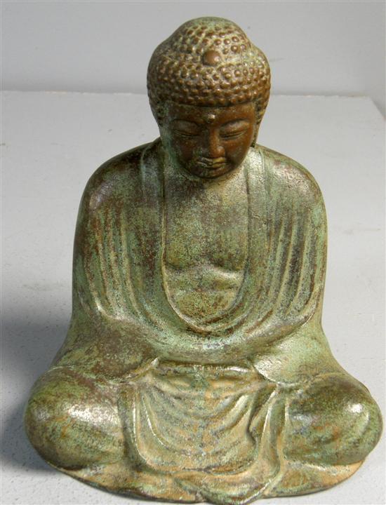 Appraisal: Seated Bronze buddha h in