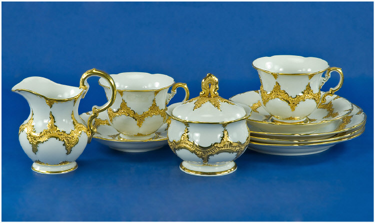 Appraisal: Meissen Fine China Part Tea Service pieces comprising side plates