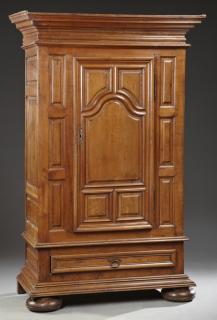 Appraisal: French Carved Cherry and Apple Armoire th c t French