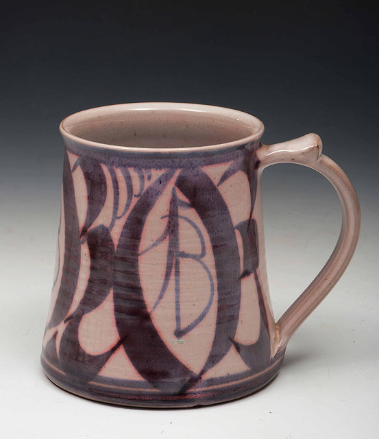 Appraisal: Alan Caiger Smith British b Mug with painted abstract motifs