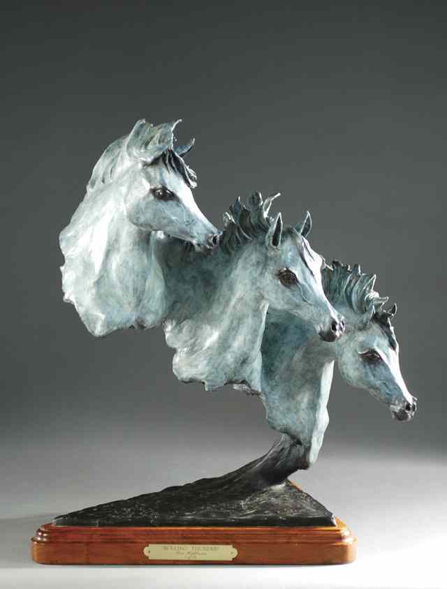 Appraisal: KATE HIDDLESTON WISCONSIN B ORIGINAL EQUESTRIAN BRONZE SCULPTURE ''Rolling Thunder