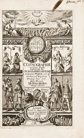 Appraisal: HEYLEYN Peter Cosmography in Four Books Contaning the Chorography and