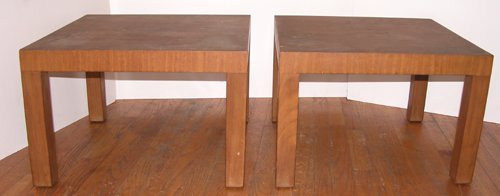 Appraisal: Artist Manufactured by Widdicomb Title Pair Square Widdicomb End Tables