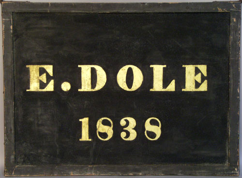 Appraisal: Painted trade sign for E Dole h w