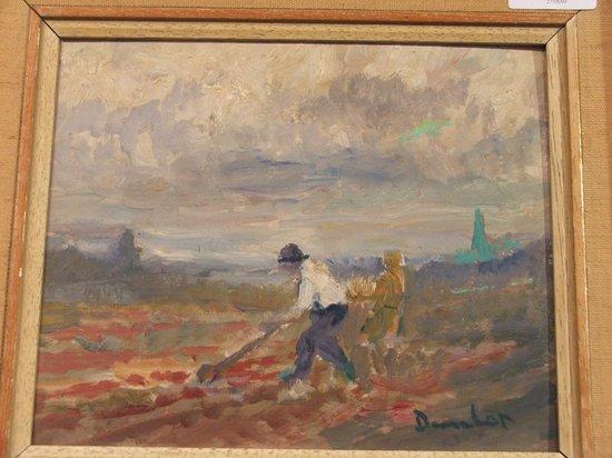 Appraisal: RONALD OSSORY DUNLOP - Labourers working in a field signed