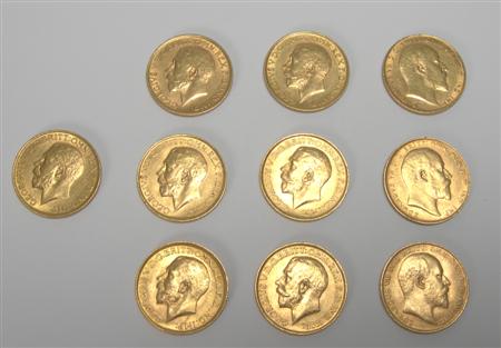 Appraisal: GB Sovereigns x x x all EF or better