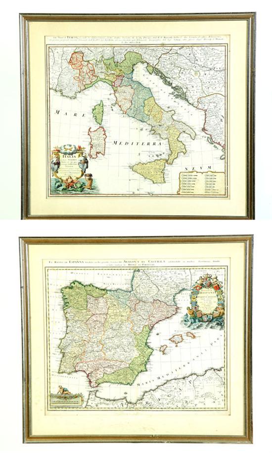 Appraisal: MAPS OF THE IBERIAN AND ITALIAN PENINSULAS Includes ''Regnorum Hispania