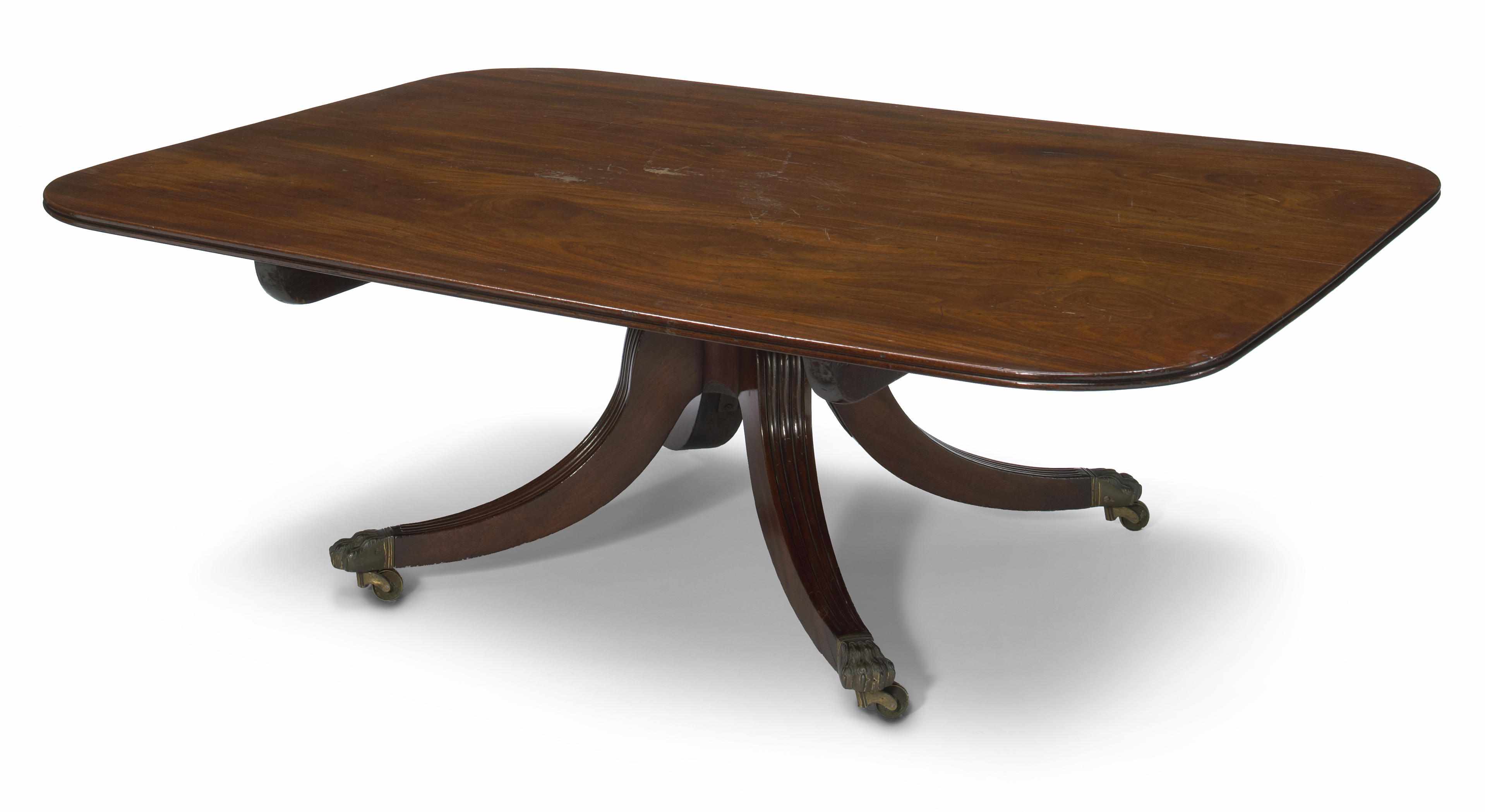 Appraisal: A Regency mahogany breakfast table early th centuryReduced in height