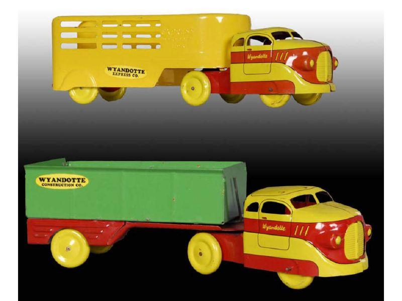 Appraisal: Lot of Wyandotte Pressed Steel Truck Toys Description Both ''