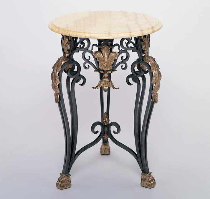 Appraisal: A Baroque style parcel gilt wrought iron side table 'Splendide'