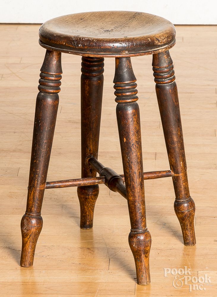 Appraisal: English oak stool th c English oak stool th c