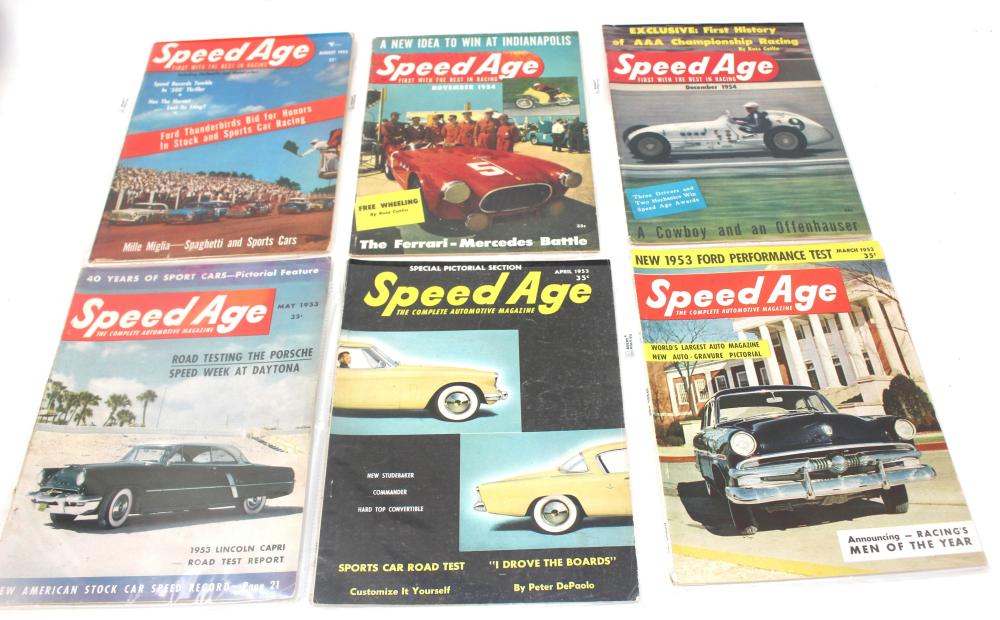 Appraisal: LOT OF VINTAGE 'S SPEED AGE MAGAZINES Lot of Vintage