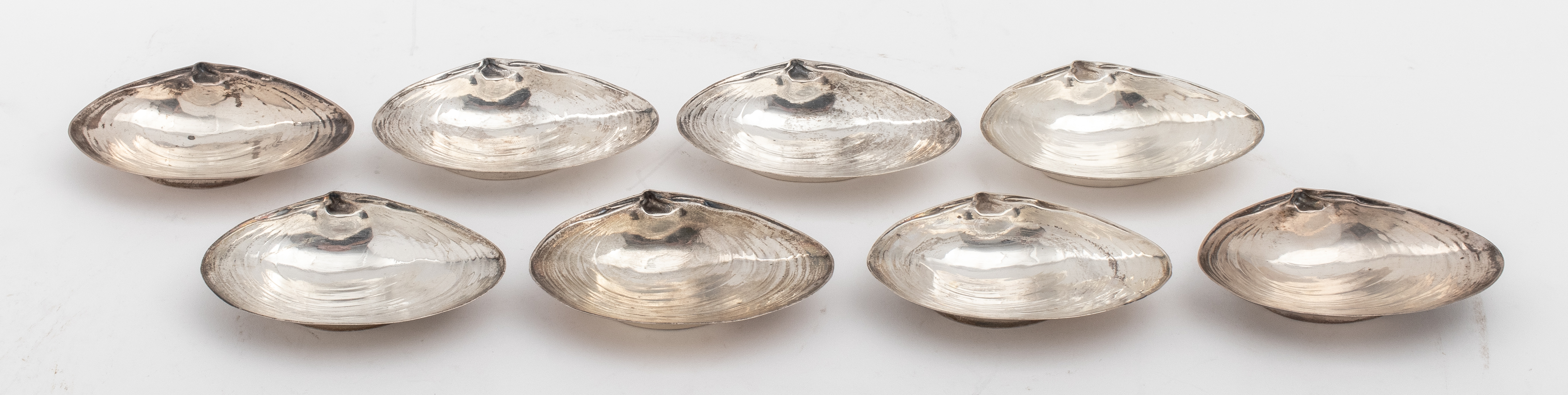 Appraisal: WALLACE STERLING SMALL CLAM NUT DISHES A set of Wallace