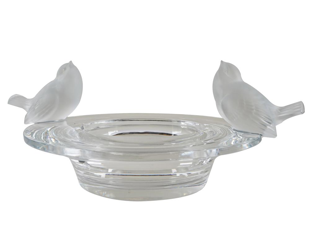 Appraisal: LALIQUE MOLDED GLASS CENTER BOWLsigned Lalique France with registered trademark