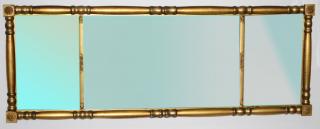 Appraisal: Gilt split column overmantle mirror descending from the Hodges family