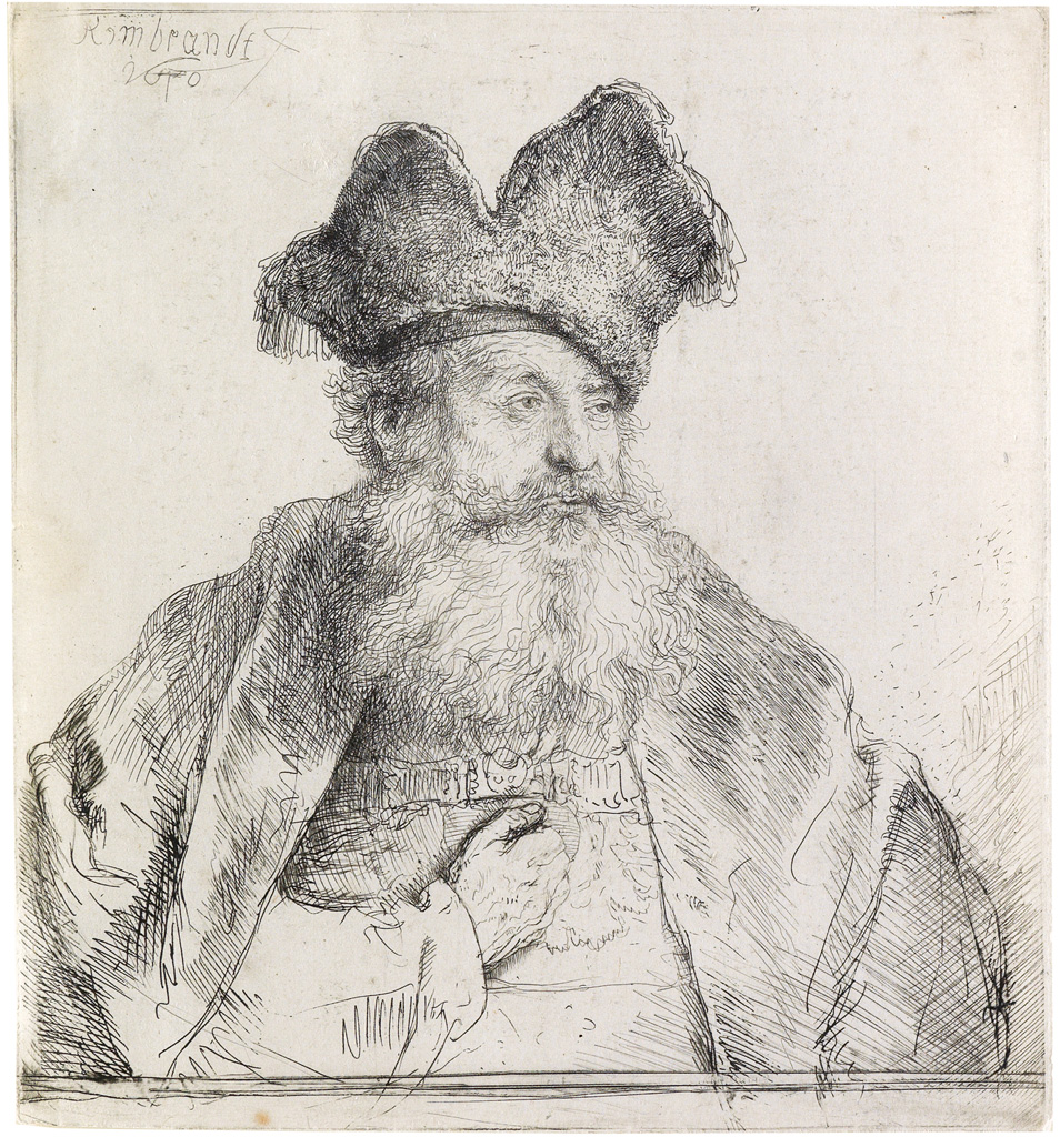 Appraisal: REMBRANDT VAN RIJN Old Man with a Divided Fur Cap