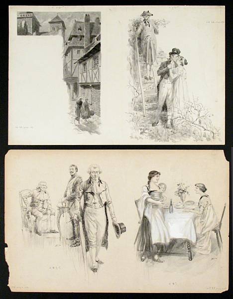 Appraisal: Antoine Guillaume Tony Minartz French - A collection of illustrations