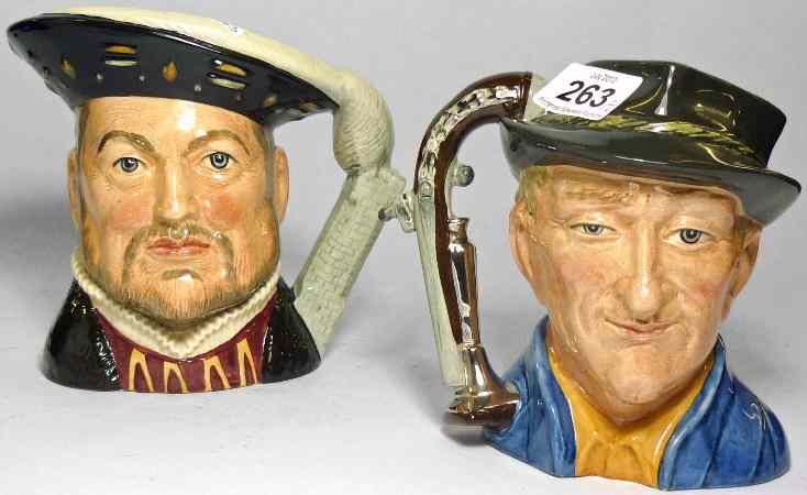 Appraisal: Royal Doulton Large Character Jugs Henry VIII D and The