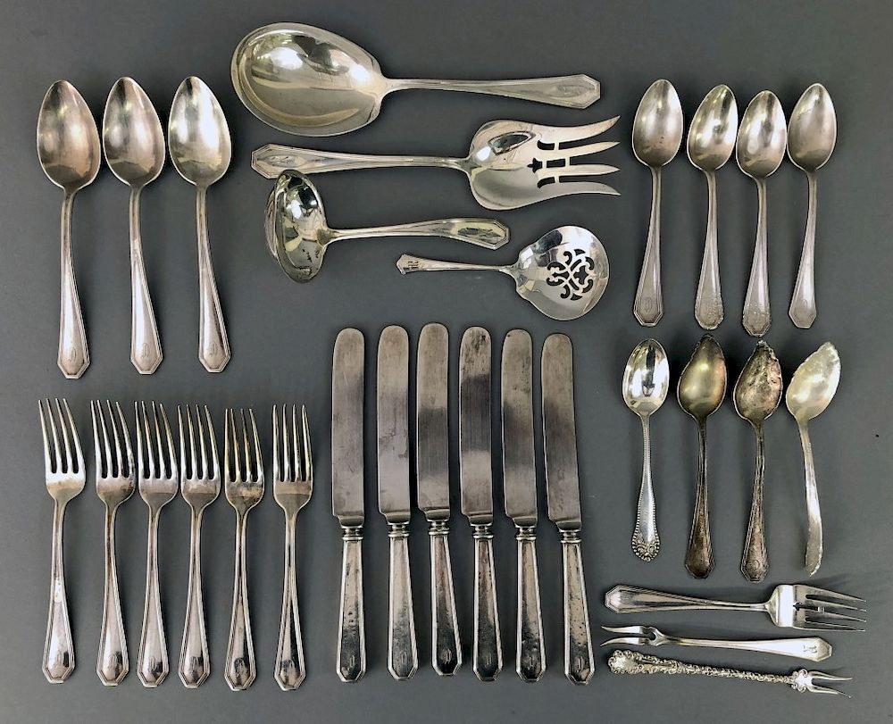 Appraisal: Sterling Silver Flatware Partial Service Sterling silver flatware partial service