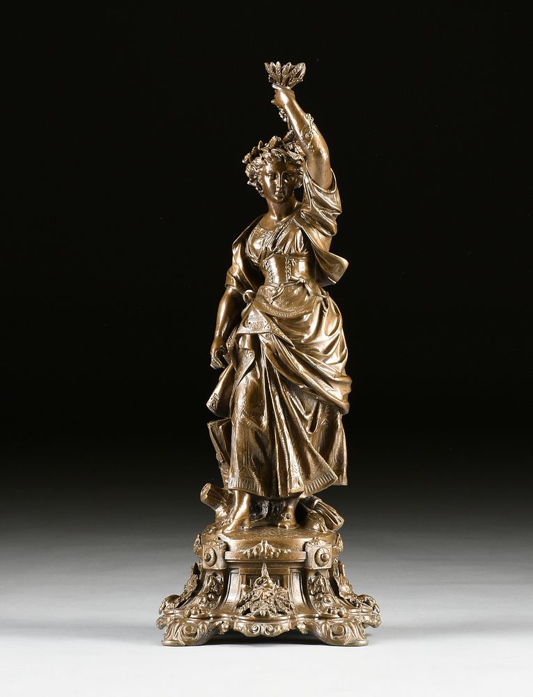 Appraisal: A NAPOLEON III BRONZE LACQUERED METAL SCULPTURE OF CERES -