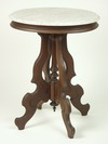 Appraisal: LAMP TABLE - Victorian marble top lamp table oval top