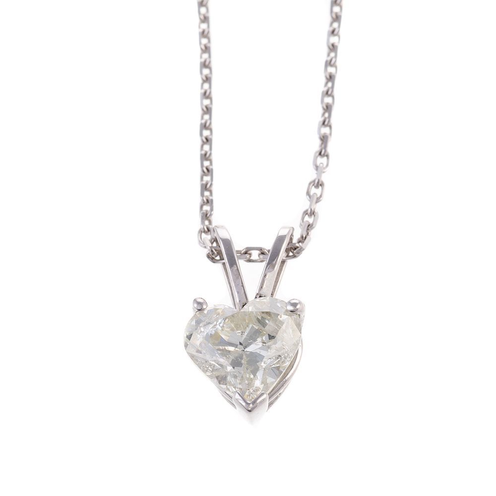 Appraisal: A ct Heart Shape Diamond Pendant in K K white