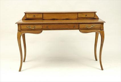 Appraisal: French Provincial-Style Fruitwood Writing Desk Modern x x in