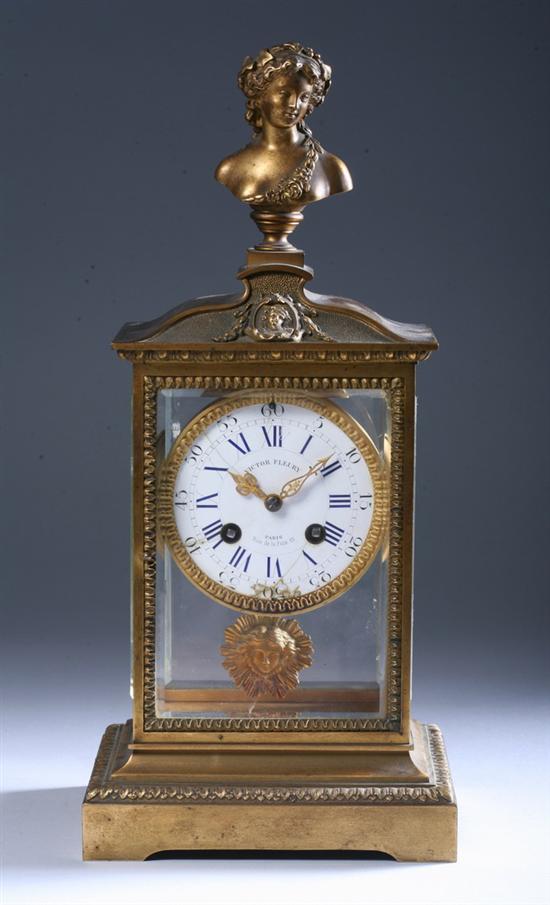 Appraisal: NAPOLEON III BRONZE-DOR CASED MANTLE CLOCK last quarter th century