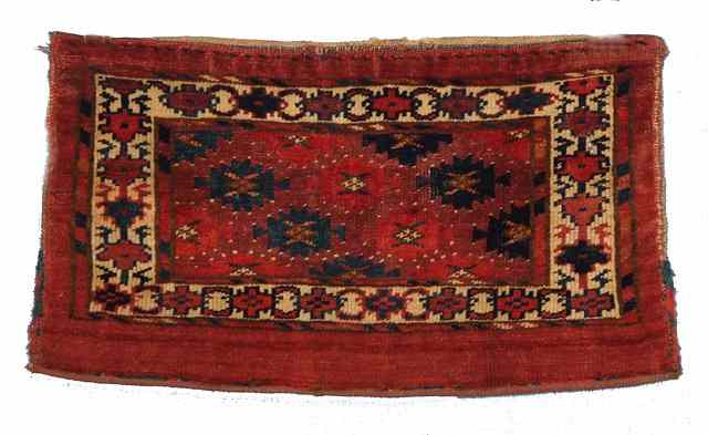 Appraisal: A YOMUT MAFRASH OR TENT BAG th Century with central