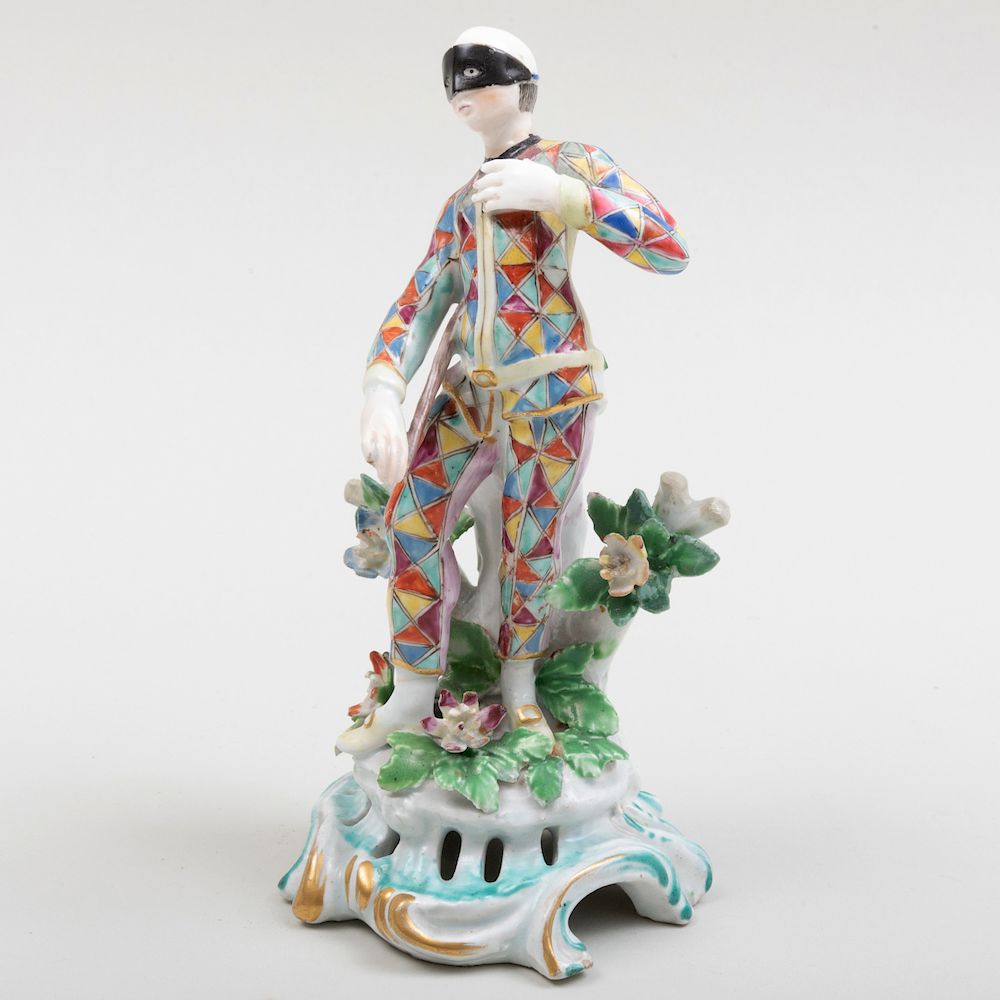 Appraisal: English Porcelain Figure of a Harlequin in high Condition With