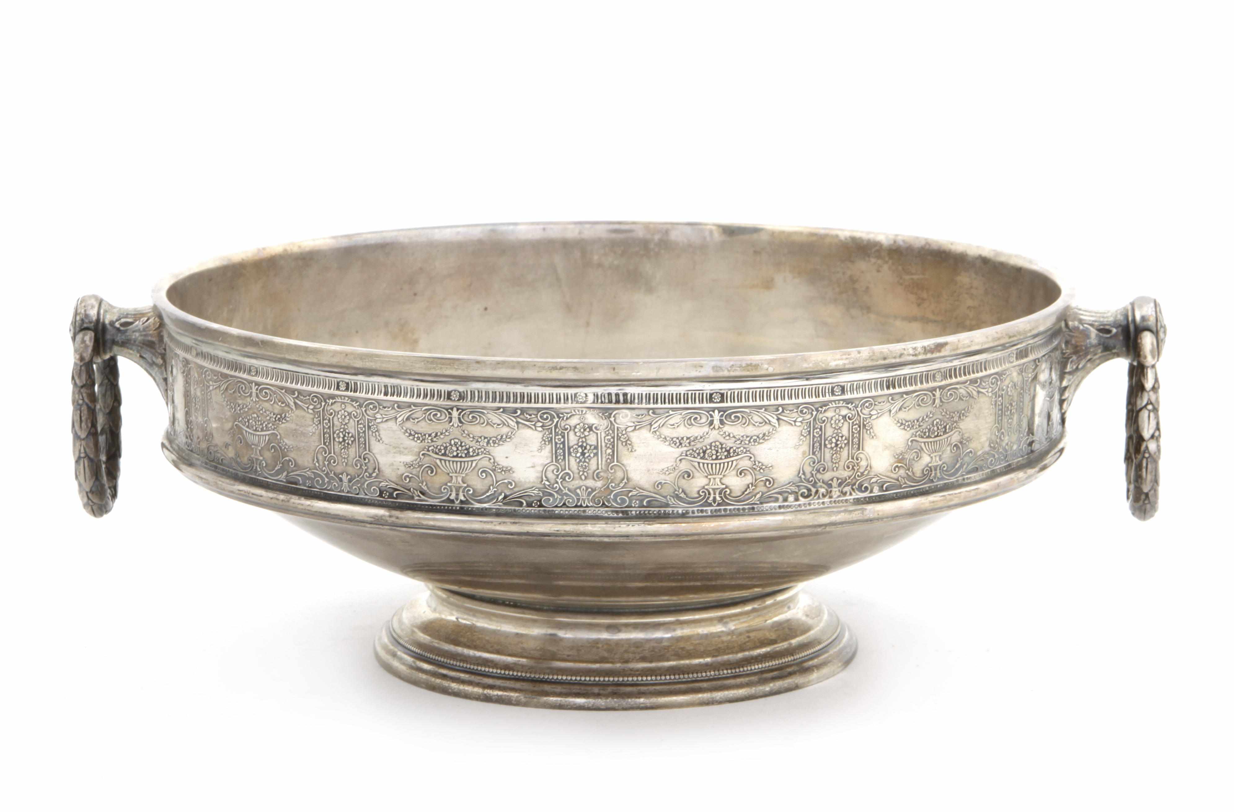 Appraisal: An International Silver Co sterling silver pedestal bowl Early th