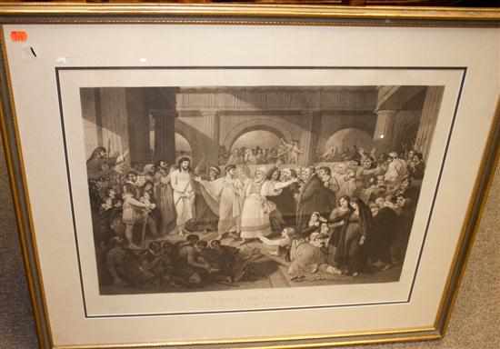 Appraisal: 'Christ Rejected '' engraving framed Estimate - No condition report