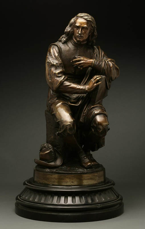 Appraisal: After Jean Jules Salmson bronze figure scholar After Jean Jules