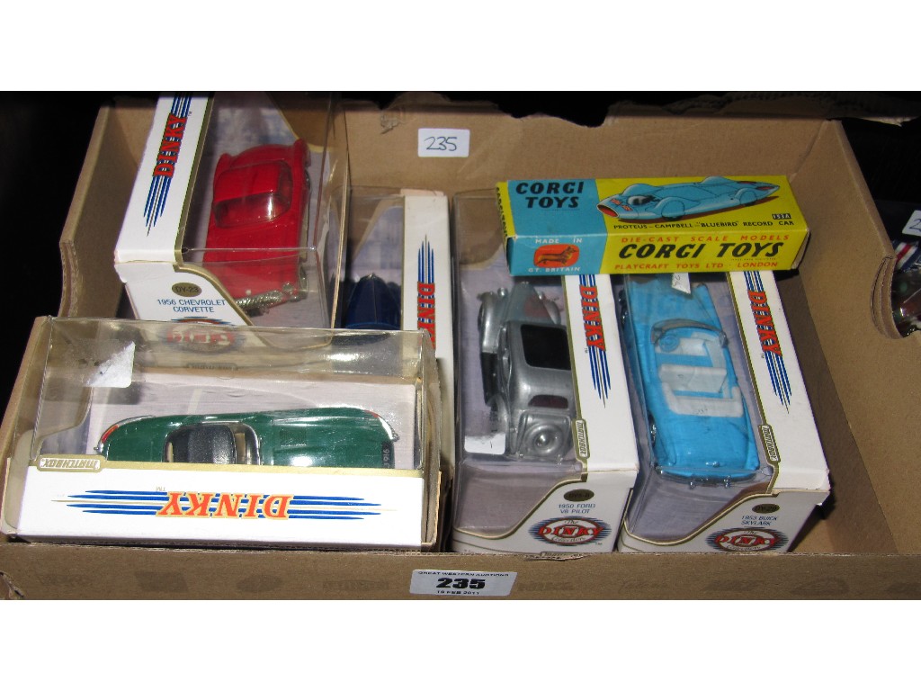 Appraisal: Lot comprising six boxed Dinky models and a Corgi Campbell's