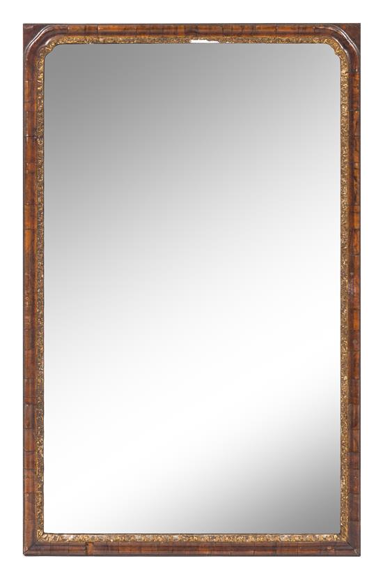 Appraisal: Sale Lot A Georgian Walnut Mirror th century of vertical