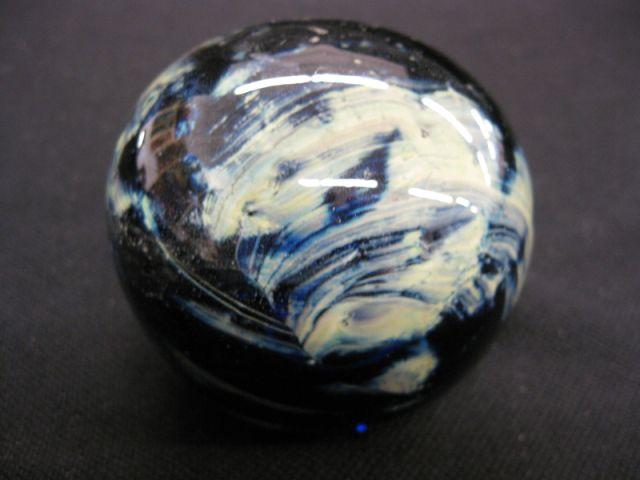 Appraisal: Robert Burch Art Glass Paperweight View from Space signed and