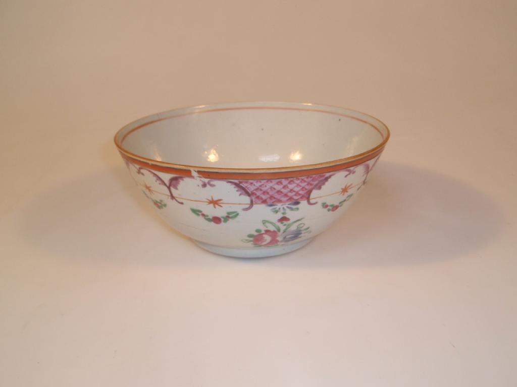 Appraisal: An thC Chinese Famille Rose bowl externally painted with roses