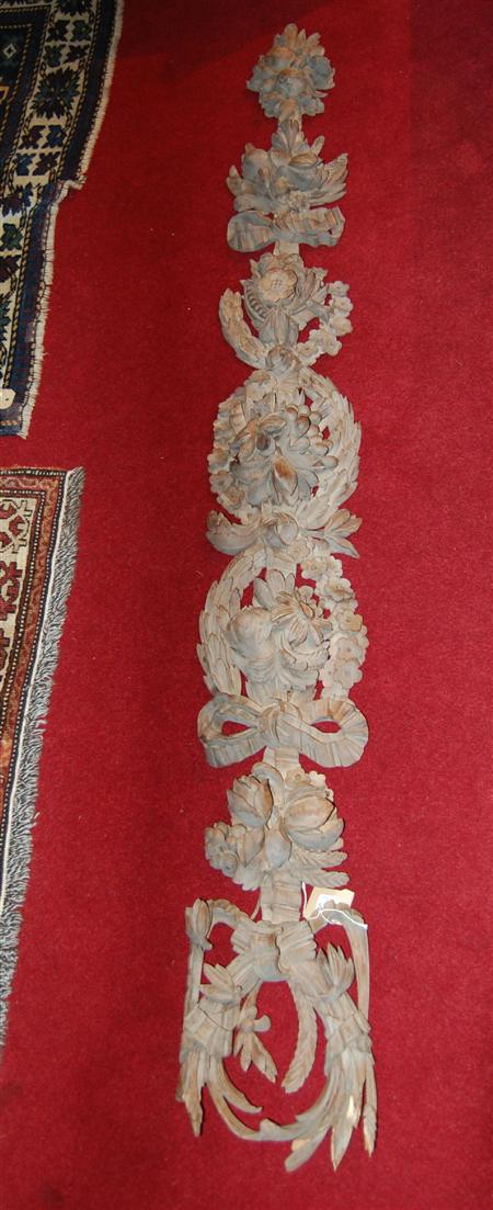 Appraisal: CARVED LIMEWOOD ARCHITECTURAL ORNAMENT TH TH CENTURY in the manner