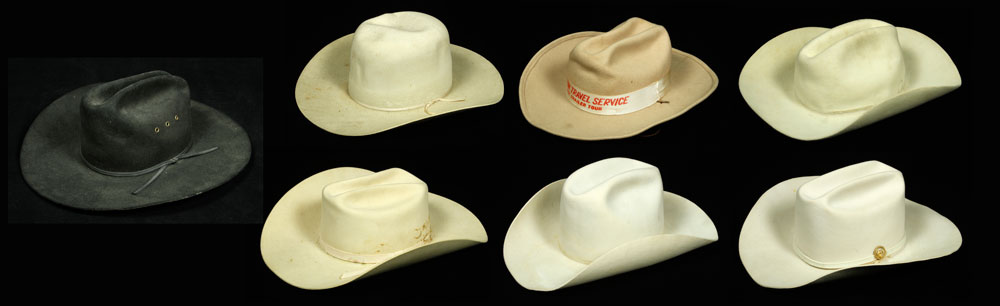 Appraisal: - Rex Trailer Cowboy Hats Lot of seven of Rex