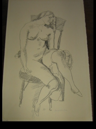 Appraisal: WALT KUHN Hilda Lithograph x mm x inches Signed and