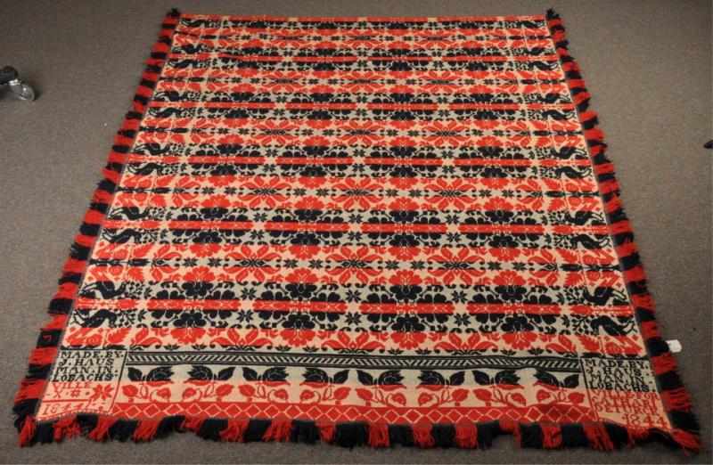 Appraisal: Coverlet by Jacob Hausman Sr Description Jacob Hausman Sr was