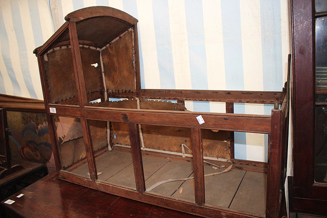 Appraisal: AN ANTIQUE MAHOGANY CHILD'S COT cm wide frame lacking