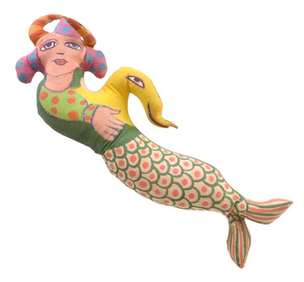 Appraisal: MIRKA MORA BORN Mermaid handmade painted doll MIRKA MORA BORN