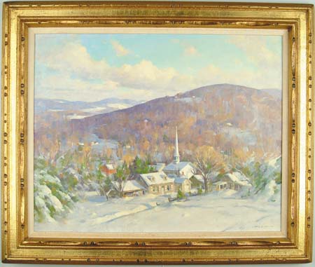 Appraisal: ALLEN DEAN COCHRAN American - NEW ENGLAND VILLAGE IN WINTER