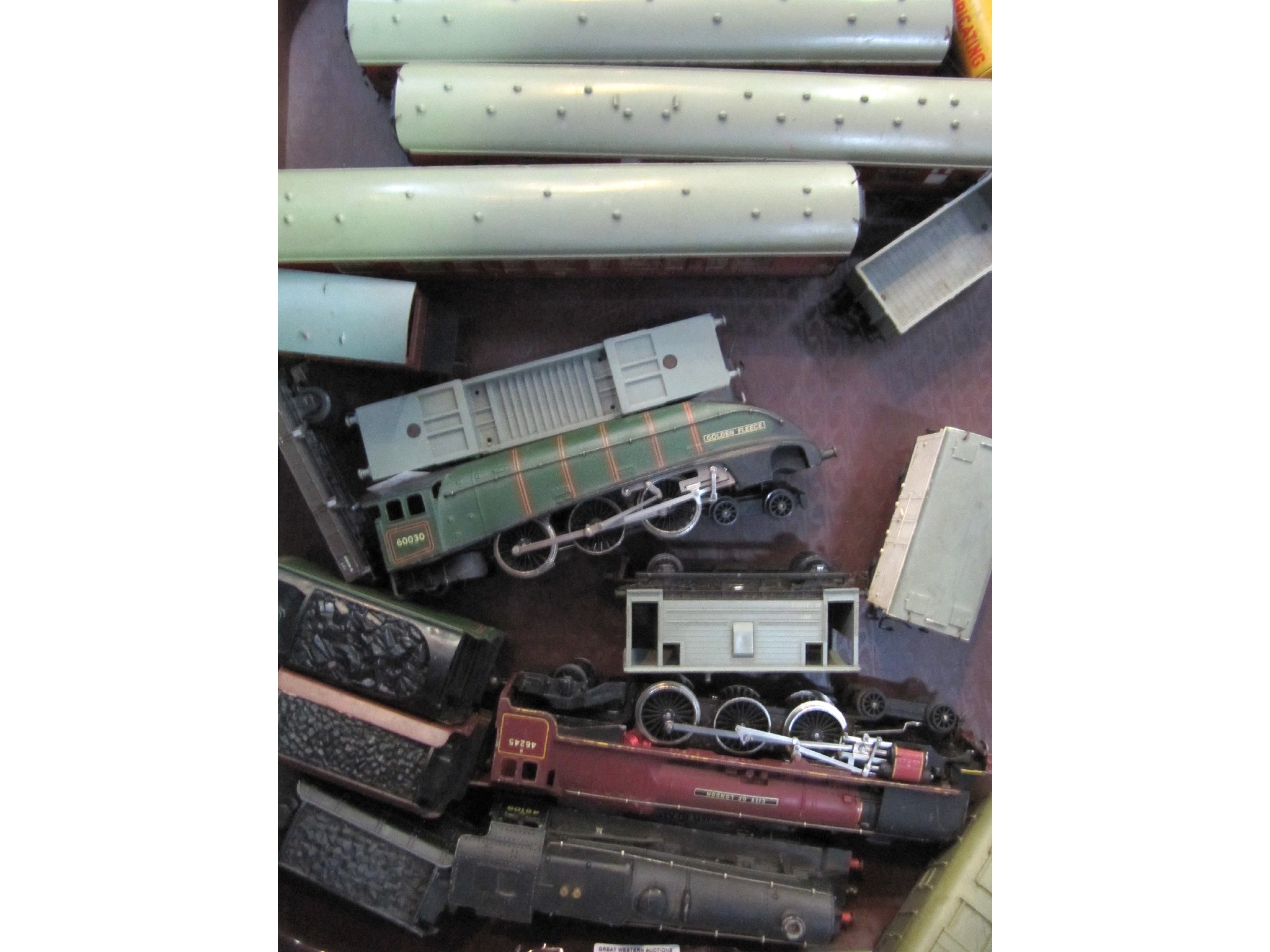 Appraisal: Three various Hornby locomotives and tenders and various coaches and