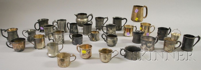 Appraisal: Group of Silver Plated Cups c late th early th