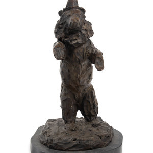 Appraisal: Agnes Yarnall American - Circus Bear bronze signed Yarnall and