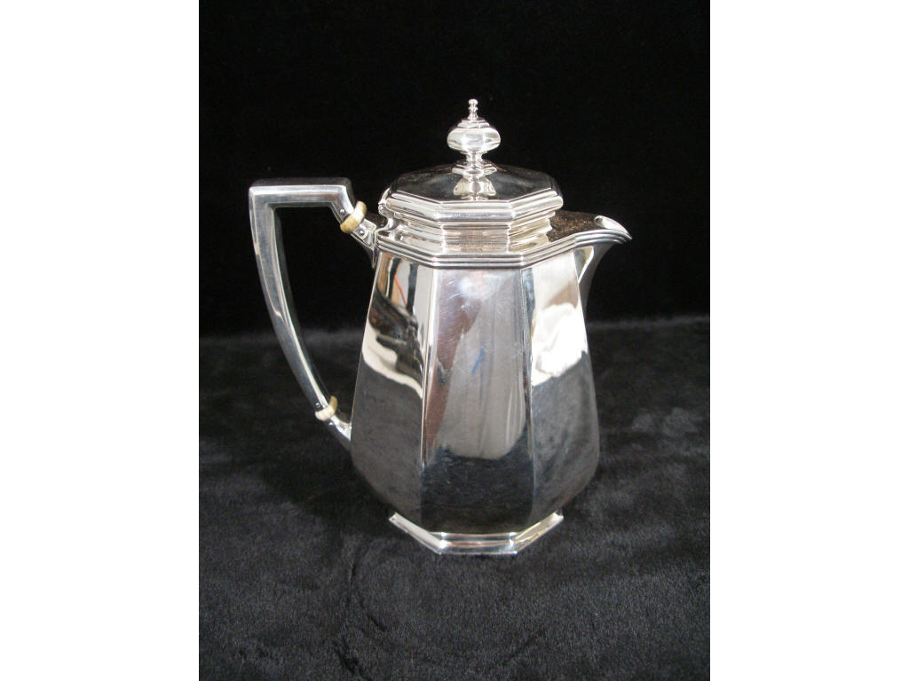 Appraisal: Tiffany Co Sterling Tea Pot c - octagonal paneled body