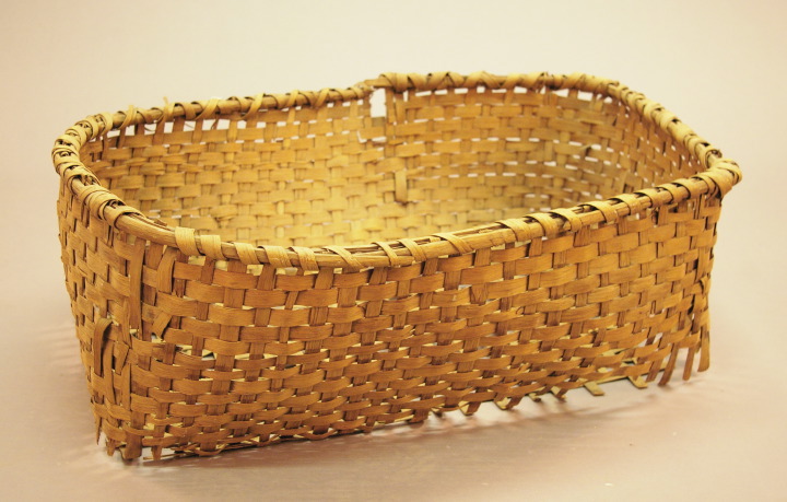 Appraisal: Louisiana Woven Splint Cotton Harvesting Basket early th century h